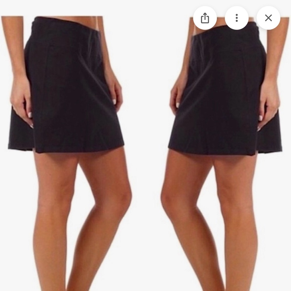 Patagonia Skirt Built in Shorts Hiking Travel Active Pockets Black Size 10